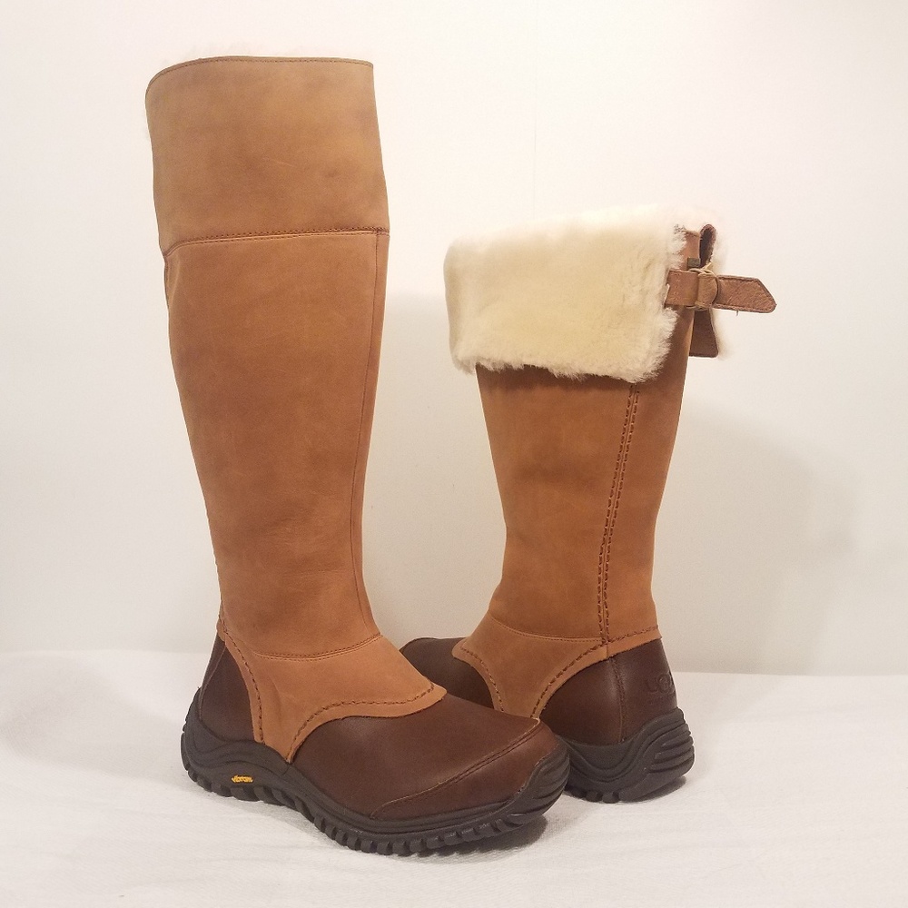 UGG MIKO TALL SHEARLING BOOTS, VERSATILE F…